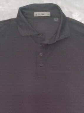 G/FORE Striped Golf Polo Black Gray Men’s XL Performance Shirt